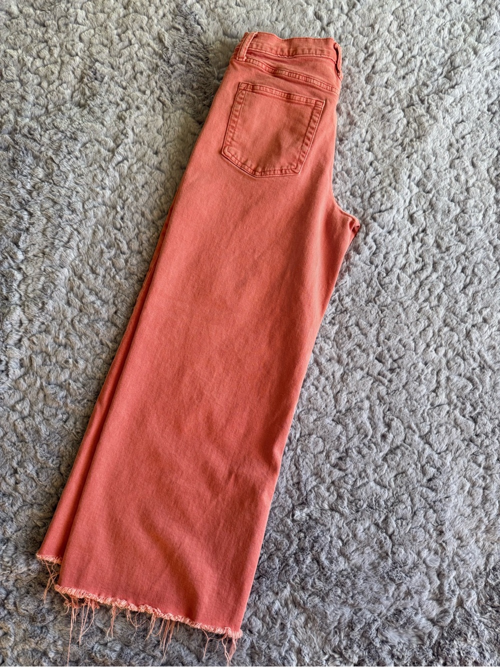GAP | Wide-Leg Raw Hem Pants | Light Red | 27 - Picture 3 of 8